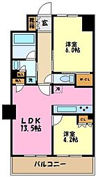 BLESS宮崎台 2LDKの間取図画像