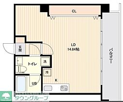 共栄町田ビル ワンルームの間取図画像
