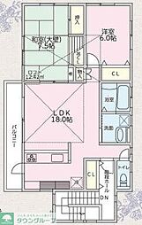 琴平ハウス 2LDKの間取図画像