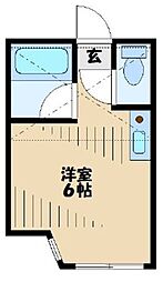 ユナイトK's中野島 ワンルームの間取図画像