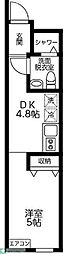 ラティス 1DKの間取図画像