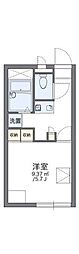 レオパレスステップワン 1Kの間取図画像