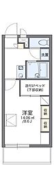 レオパレスさぎしま2 1Kの間取図画像
