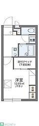 レオパレスプロシードI 1階1Kの間取り