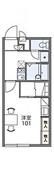 レオパレスＹＡＷＡＲＡ 23915 2階1Kの間取り