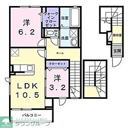 ドルチェビータ　III 3階2LDKの間取り