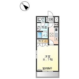 ジャルディニエールＤ 1階1Kの間取り