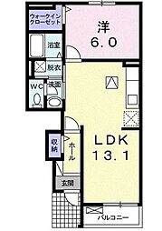 JR八高線 児玉駅 徒歩10分の賃貸アパート 1階1LDKの間取り