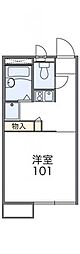 レオパレスプリムロウズ 1Kの間取図画像