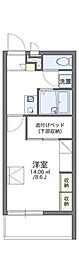 レオパレスセカンド 1階1Kの間取り
