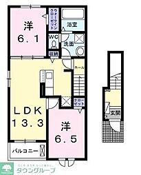 ラ・トゥール　青山 2階2LDKの間取り