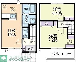 Ｋｕｍａｊｉ　Ａｆｆｅｔｔｏ（クマジ　アフェット） 1階2LDKの間取り