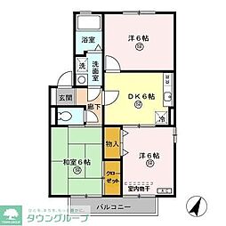 パークロイヤル　Ｃ 2階3DKの間取り