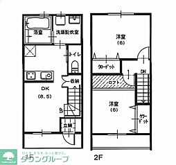 アルファ16　B 1階2DKの間取り