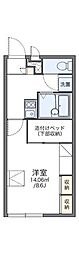 レオパレスグリーンパーク 1Kの間取図画像