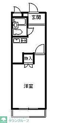 TOSI-KEN01 1Kの間取図画像