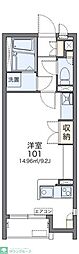 レオネクストハピネス ワンルームの間取図画像