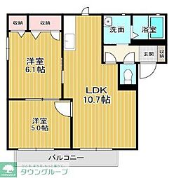 ファミール富士山A 2LDKの間取図画像