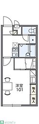 レオパレスグリーンパーク 1Kの間取図画像