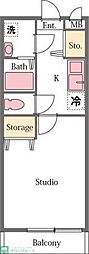 シャルルフォワイエ 1Kの間取図画像