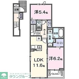 ネオ・ルピア 2LDKの間取図画像