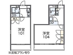 レオパレスゴールド・レジデンスエーデル 1Kの間取図画像