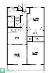グランデール 3DKの間取図画像