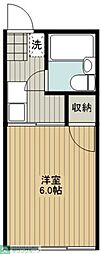シティハイムサンピア伊勢 1Kの間取図画像