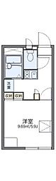 レオパレスジョイワン 1Kの間取図画像