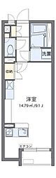 リュミエール2 ワンルームの間取図画像