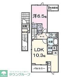 アルソーレ 1LDKの間取図画像