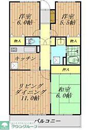 ペアシティ久喜参番館 3LDKの間取図画像