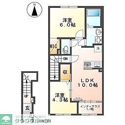 仮)加須市久下スターテラスII 2LDKの間取図画像