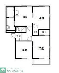 コーポ藤 3DKの間取図画像