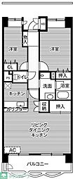 ビレッジハウス東松山タワー2号棟 2LDKの間取図画像