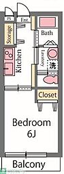 ゼラニウム 1Kの間取図画像