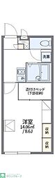 レオパレスARAI 1Kの間取図画像