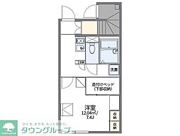 レオパレスペガッソ 1Kの間取図画像