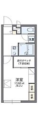 レオパレスフラワーヒル花山 1Kの間取図画像