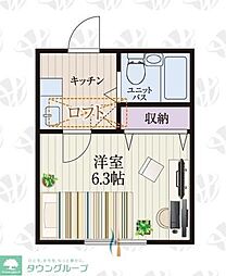 b'CASA熊谷4re-born 1Kの間取図画像