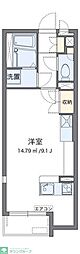 リュミエール2 ワンルームの間取図画像