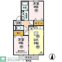 ハーヴェスト・パークC 2DKの間取図画像