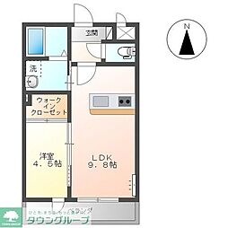 フォレストタウン2 1LDKの間取図画像