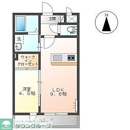 フォレストタウン2 1LDKの間取図画像