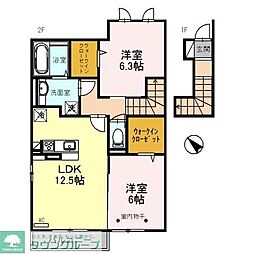 ラ・ピーノ6 2LDKの間取図画像