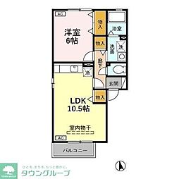 メゾンクレールA 1LDKの間取図画像