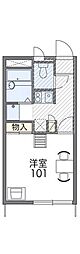 レオパレスエクセディオール 1Kの間取図画像