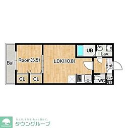 (仮称)ジーメゾン桶川神明 1LDKの間取図画像