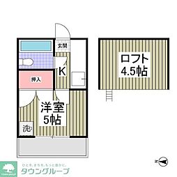 トレニア 1Kの間取図画像