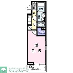 ピアブリーゼ神明 1Kの間取図画像